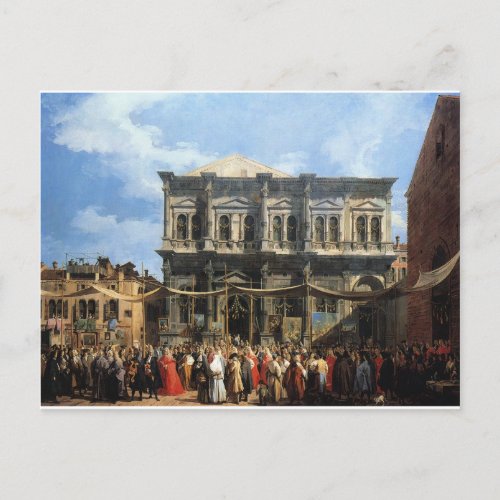 Feast of San Rocco by Canaletto Postcard