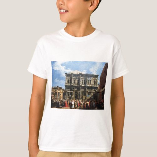 Feast of San Rocco by Canaletto T_Shirt