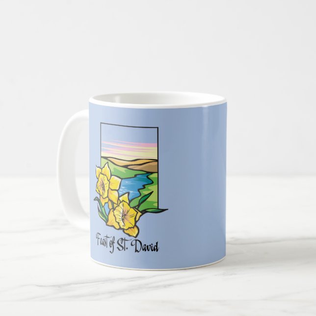 Feast of St. David Daffodils Coffee Mug (Front Left)