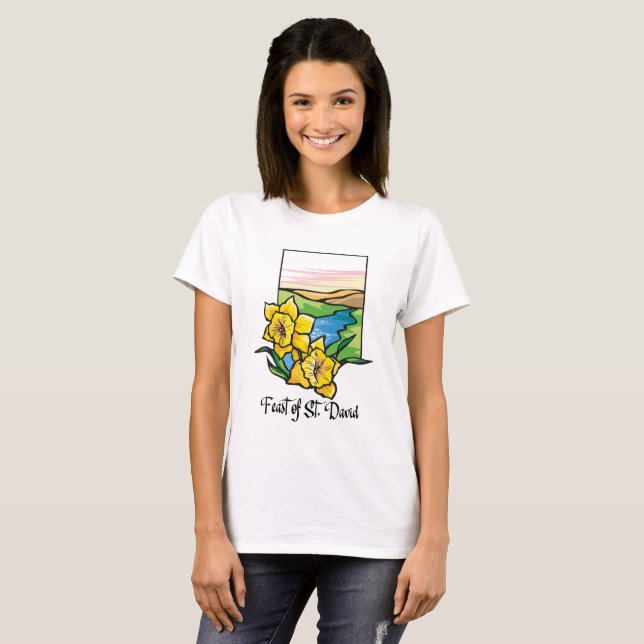 Feast of St. David Daffodils T-Shirt (Front Full)