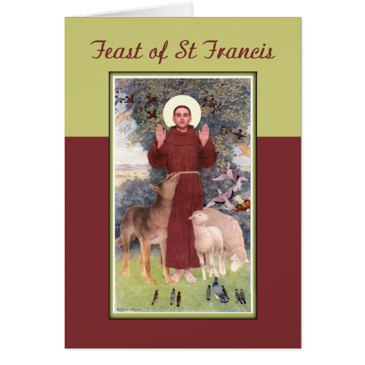 Feast of St. Francis, Animals and Stigmata Cards (Front)