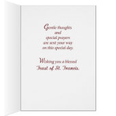 Feast of St. Francis, Animals and Stigmata Cards (Inside (Right))