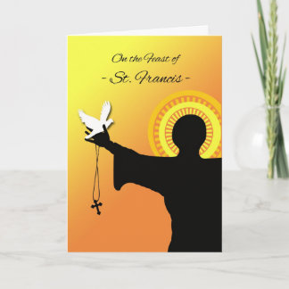 Feast of St. Francis Greeting Card, Silhouette Card