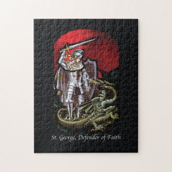 Feast Of St. George Defender Of Faith Slaying  Jigsaw Puzzle by Religious_SandraRose at Zazzle