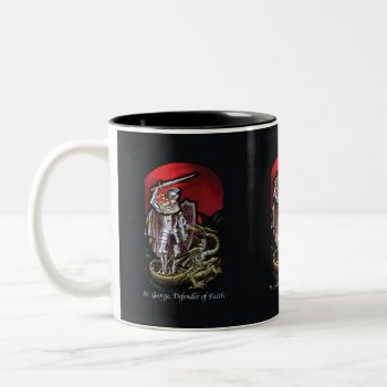Feast Of St. George Defender Of Faith Slaying  Two-tone Coffee Mug by Religious_SandraRose at Zazzle
