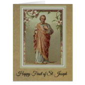 Feast of St. Joseph Card w/Memorare Prayer (Front)
