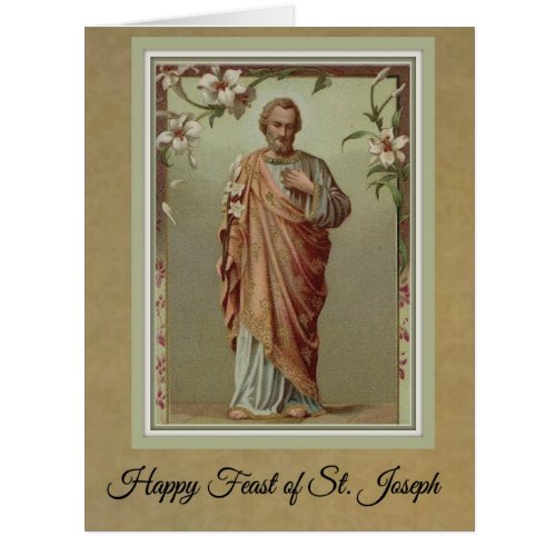 Feast of St Joseph Card wMemorare Prayer