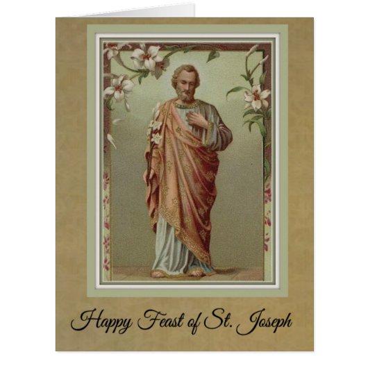 Feast of St. Joseph Card w/Memorare Prayer (Front)