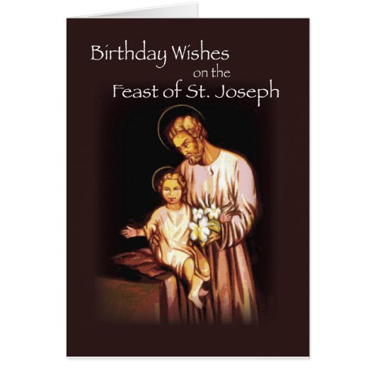 Feast of St. Joseph on Black Cards (Front)