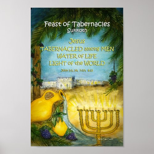 Feast of Tabernacles Sukkoth Inspirational Art Poster