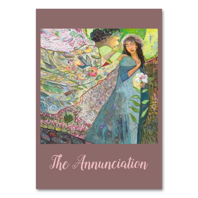 Feast of the Annunciation Catholic Prayer Card (Front)