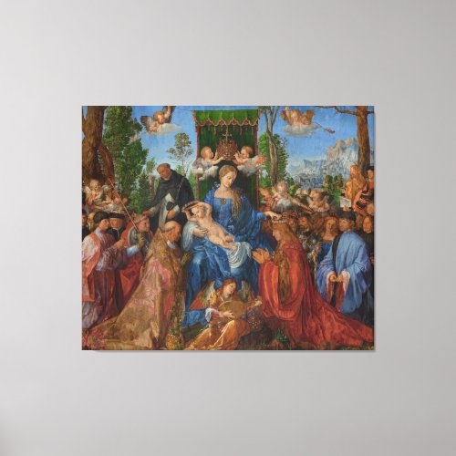 Feast of the Rose Garlands 1506 oil on wood Canvas Print