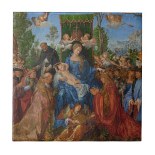 Feast of the Rose Garlands, 1506 (oil on wood) Ceramic Tile
