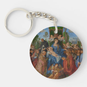 Feast of the Rose Garlands, 1506 (oil on wood) Keychain