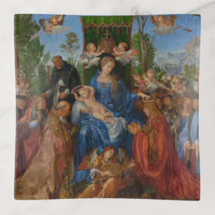 Feast of the Rose Garlands, 1506 (oil on wood) Trinket Tray