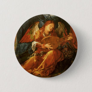 Feast of the Rose Garlands Angel by Albrecht Durer Button