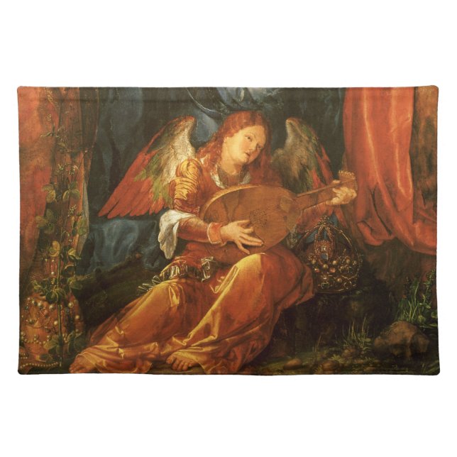 Feast of the Rose Garlands Angel by Albrecht Durer Cloth Placemat (Front)