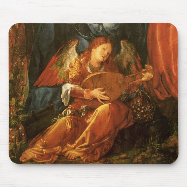 Feast of the Rose Garlands Angel by Albrecht Durer Mouse Pad (Front)