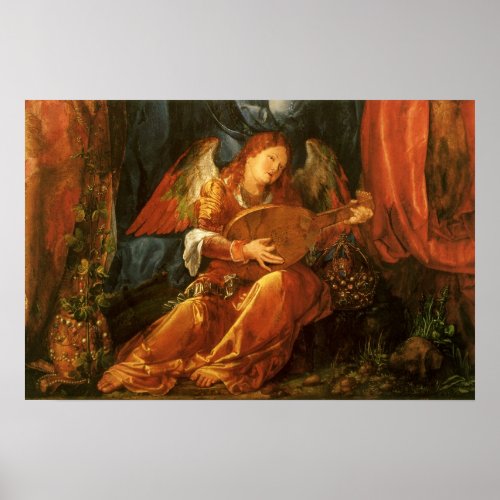Feast of the Rose Garlands Angel by Albrecht Durer Poster