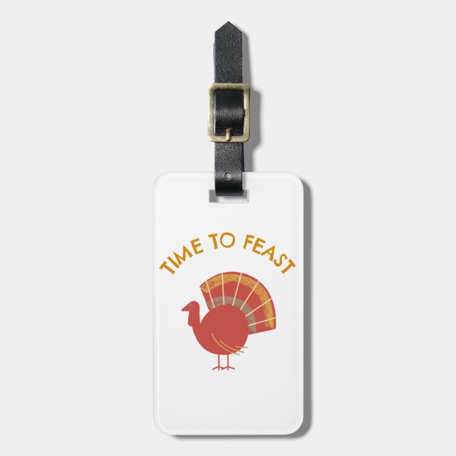 Feast On This Turkey Celebrations Luggage Tag (Front Vertical)