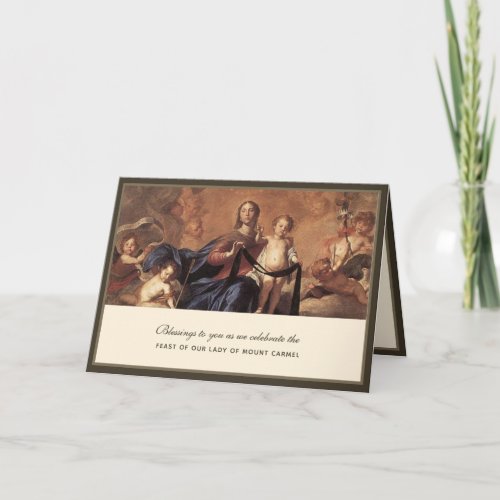 Feast Our Lady of Mount Carmel Religious  Card