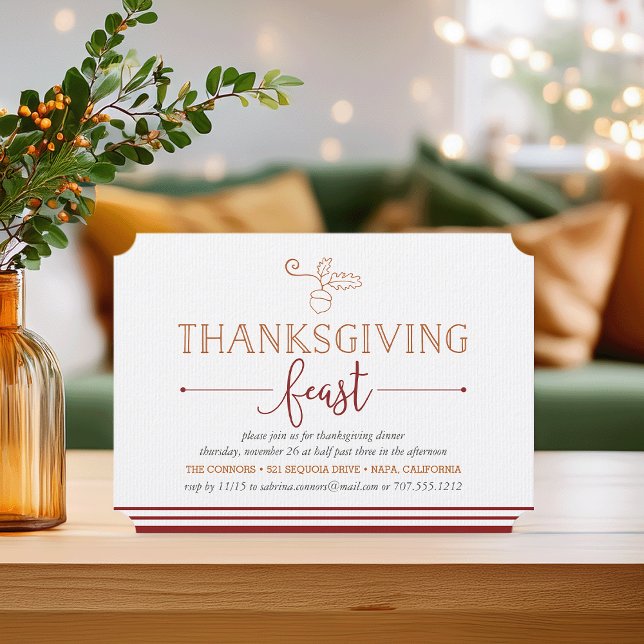 Feast | Thanksgiving Dinner Invitation (Creator Uploaded)