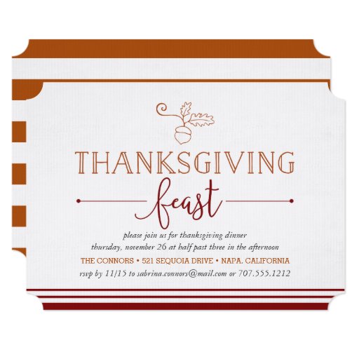 Thanksgiving Feast Invitation 7