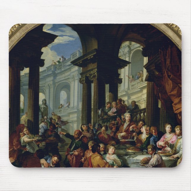 Feast under an Ionic Portico, c.1720-25 Mouse Pad (Front)