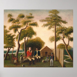 Feasting British Officer - GW Mark Fine Art Poster