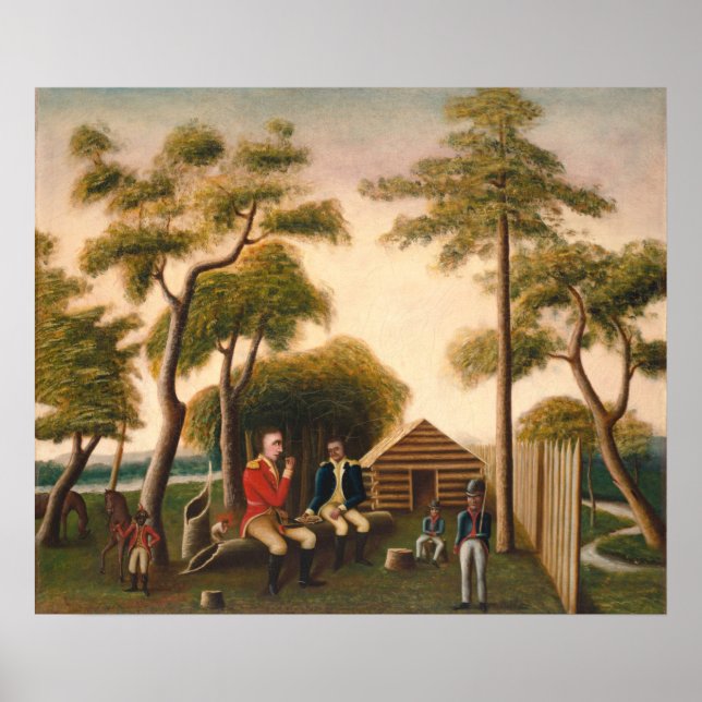 Feasting British Officer - GW Mark Fine Art Poster (Front)