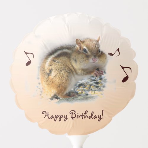 Feasting Chipmunk Animal Birthday Balloon