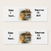 Feasting Chipmunk Bookmark (Front & Back)