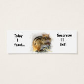 Feasting Chipmunk Bookmark (Back)