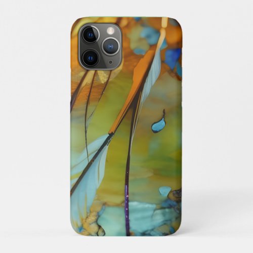 Feather Abstract  AI Art  iPhone 11 Pro Case