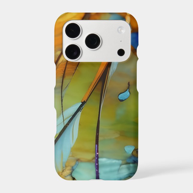 Feather Abstract  AI Art  Iphone Case (Back)