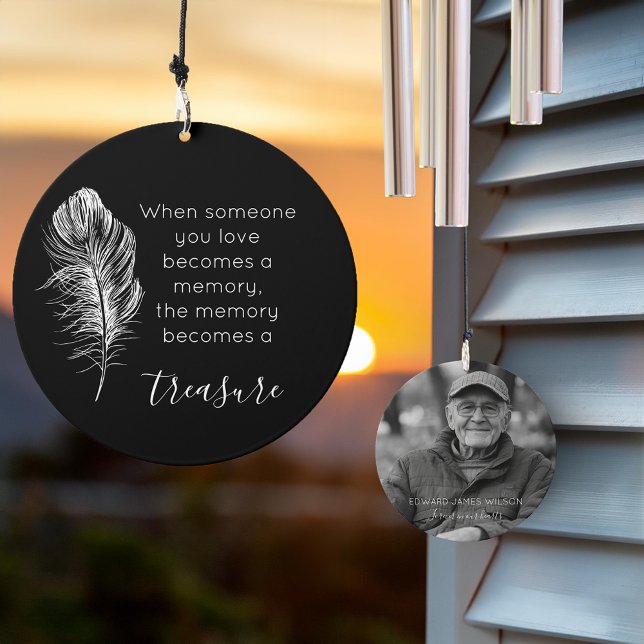 Feather and Quote Memorial for Loved One  Wind Chime (Creator Uploaded)
