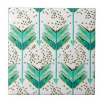 Feather Arrows Ceramic Tile<br><div class="desc">feather arrow pattern</div>