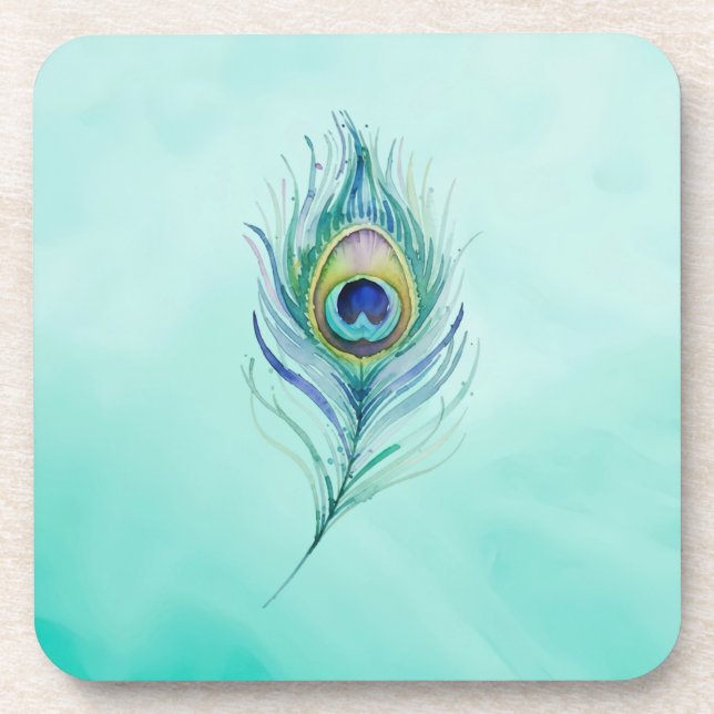 Feather Beverage Coaster (Front)