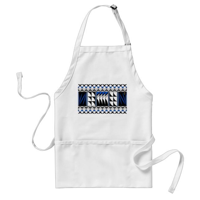 Feather Blessings in Blue Adult Apron (Front)