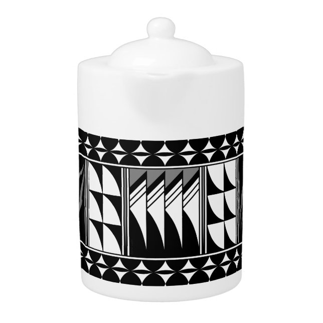 Feather Blessings in Gray Teapot (Front)
