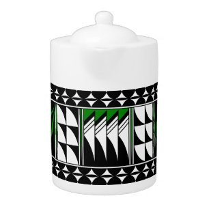 Feather Blessings in Green Teapot