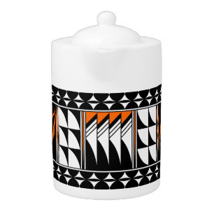 Feather Blessings in Orange Teapot