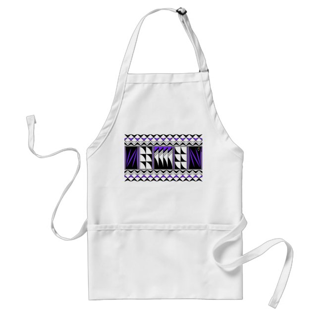 Feather Blessings in Purple Adult Apron (Front)