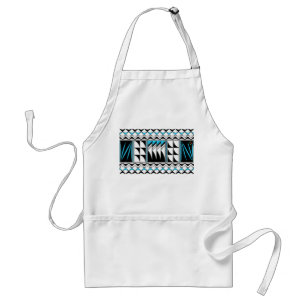 Feather Blessings in Turquoise Adult Apron