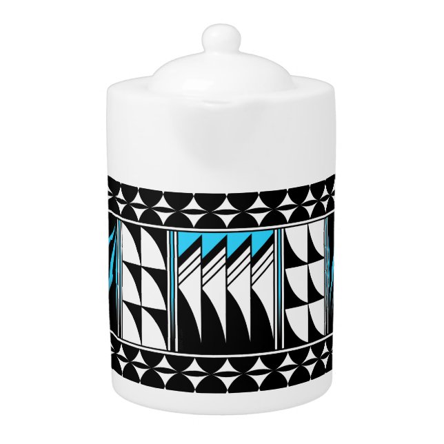 Feather Blessings in Turquoise Teapot (Front)