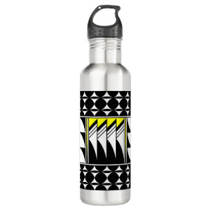 Feather Blessings in Yellow Stainless Steel Water Bottle
