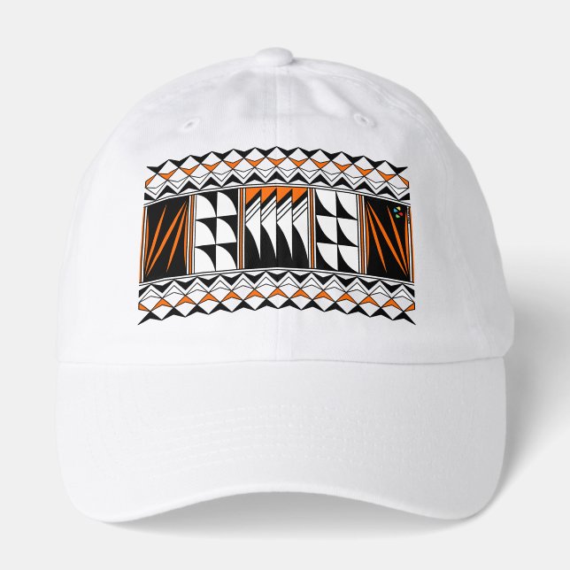 Feather Blessings - Orange -  Hat (Front)
