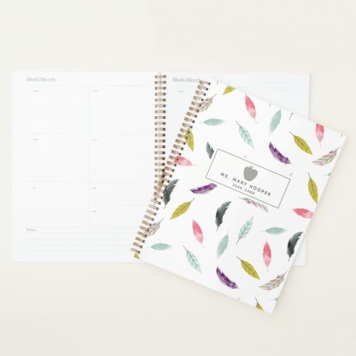 Feather Boho Apple Teacher Planner