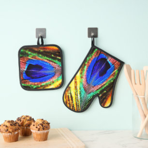 Feather by Shirley Taylor Oven Mitt & Pot Holder Set