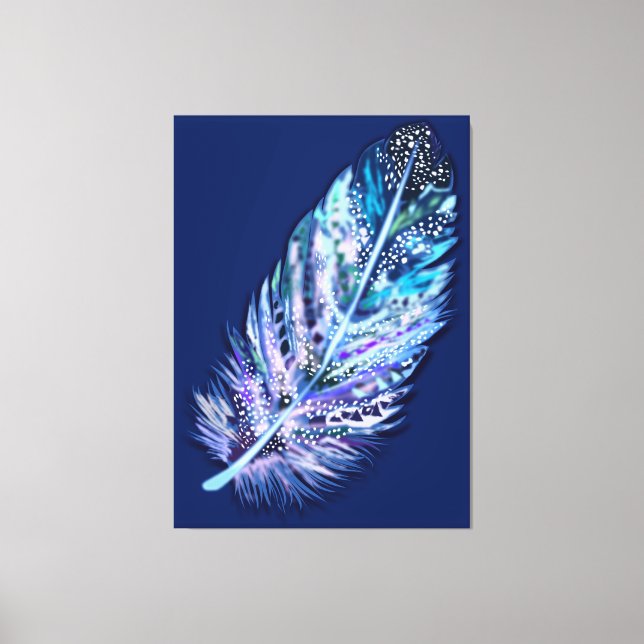 Feather Canvas Print - Your Colors (Front)